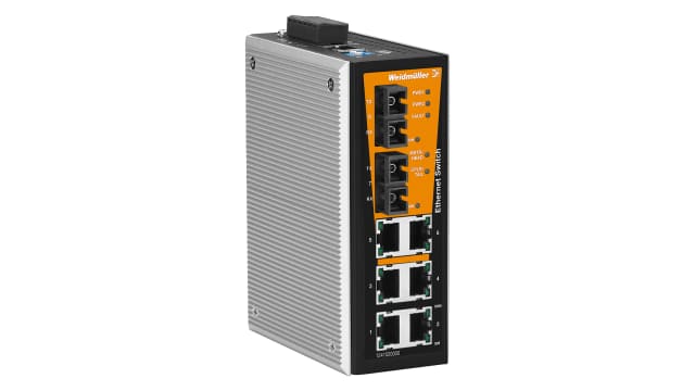 Weidmüller Weidmuller Value Line Series DIN Rail Ethernet Switch, 6, 100Mbps Transmission, 24 V | 1344770000