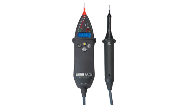 Chauvin Arnoux CA 773, LED Voltage tester, 1000 V ac, 1400V dc, Continuity Check, Battery Powered, CAT IV With RS | P01191773