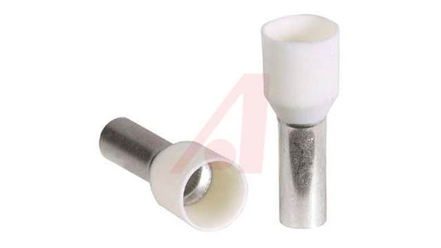 Altech Insulated Crimp Bootlace Ferrule, 12 mm Pin Length, 4.9 mm Pin Diameter, White 8 AWG Wire Size | 2212.0