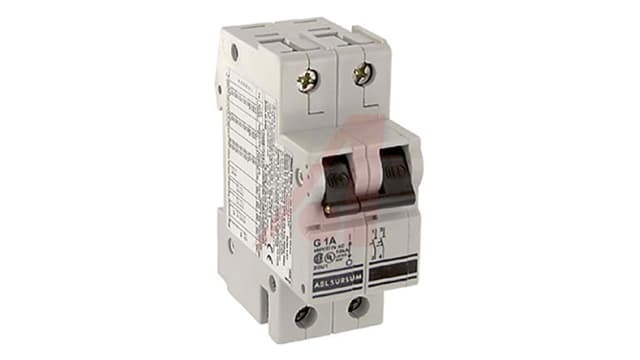Altech Thermal Circuit Breaker - V-EA 2 Pole 480Y/277V Voltage Rating DIN Rail Mount, 1A Current Rating | 2GU1