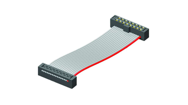 Samtec TCSD Series Flat IDC Socket Cable Assembly, 40-Way, 2mm Pitch, 150mm Length, Tiger Eye IDC to Tiger Eye IDC | TCSD-20-D-06.00-01-N