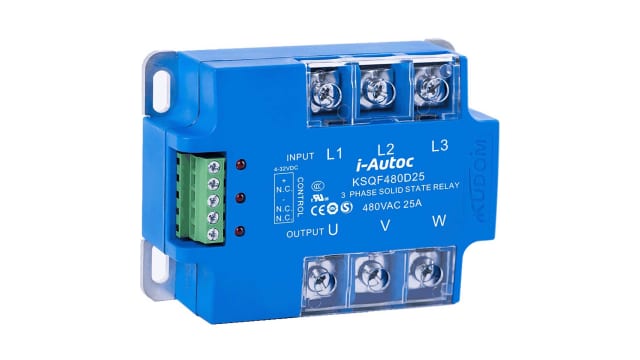 i-Autoc KSQ Series Solid State Relay, 60 A Load, Panel Mount, 530 V ac Load, 32 V dc Control | KSQF480D60