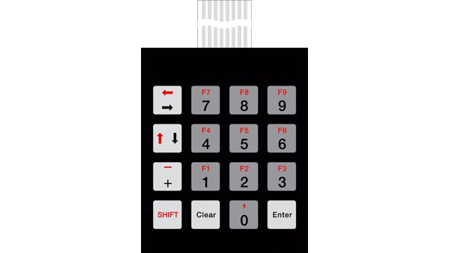 Bopla IP65 16 Key Copper Membrane Keypad | 70347516 FT 75016 D