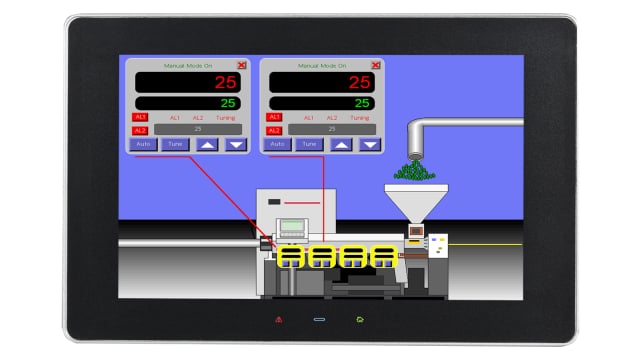 Red Lion GRAPHITE Series Touch Screen HMI - 228.6 mm, TFT Display, 800 x 480 pixel | G09C0000
