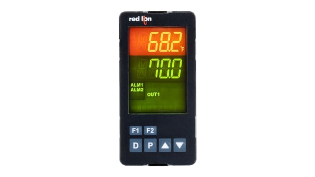 Red Lion PXU Panel Mount PID Temperature Controller, 48 x 95.8mm, 1 Output Relay, 100 → 240 V ac Supply Voltage | PXU10030