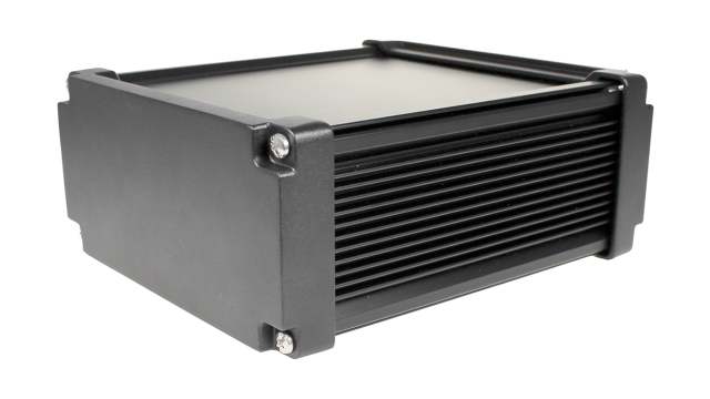 Takachi Electric Industrial AWN Black Aluminium Heat Sink Case 81.3 mm, 275 mm, 156.3 mm | AWN16-9-28EBB