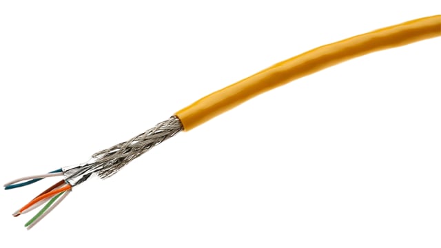 HARTING, 50 m Cat6a Ethernet Cable, Yellow, Shielded Screened Polyurethane Sheath | 09456000640