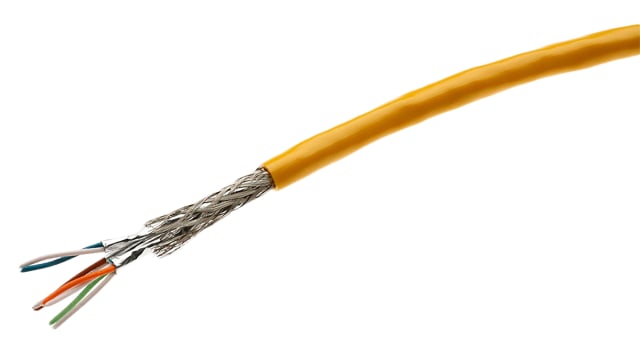 HARTING, 50 m Cat6a Ethernet Cable, Yellow, Shielded Screened Polyvinyl Chloride Sheath | 09456000542