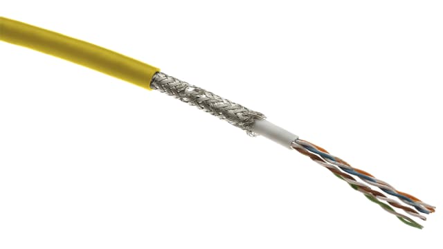 HARTING, 50 m Cat5e Ethernet Cable, Yellow Polyurethane Sheath Screened, Shielded | 09456000146