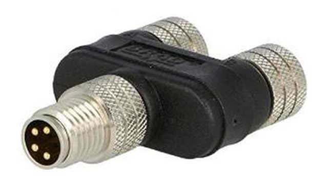 Brad from Molex Straight Circular Connector Adapter 4 M8 4 M8 Female | 1200895003