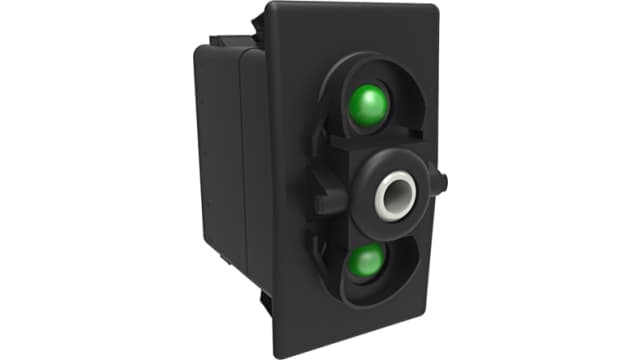 Carling Technologies Illuminated DPST, On-Off-On On-Off-On Rocker Switch Panel | VJD2UHHC-00000-000