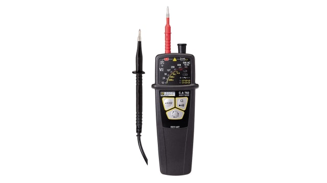 Chauvin Arnoux CA 762, LED Voltage tester, 690 V ac, 750V dc, Continuity Check, Battery Powered, CAT IV With RS | P01191762Z