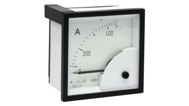 HOBUT DIN Range Analogue Panel Ammeter 100 A AC/DC | D72SD5A/0-500A