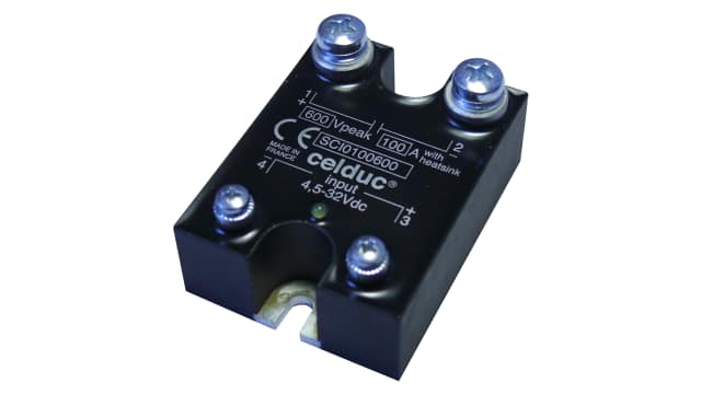 Celduc SCI Series Solid State Relay, 100 A Load, Panel Mount, 600 V dc Load, 32 V dc Control | SCI0100600