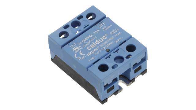 Celduc SO8 Series Solid State Relay, 50 A Load, Panel Mount, 290 V ac Load, 32 V dc Control | SO885060
