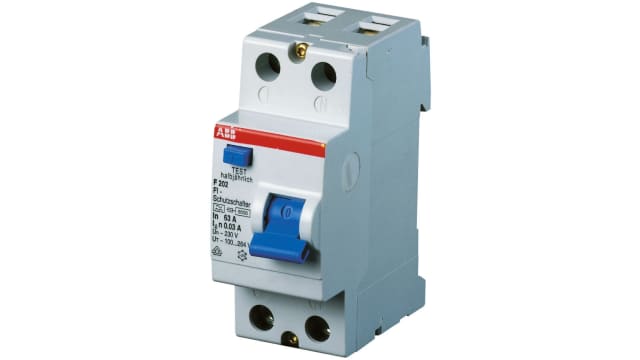 ABB F200 RCCB, 25A, 2 Pole, 300mA, Type A, 230V | 2CSF202101R3250 - F202A-25/0.3