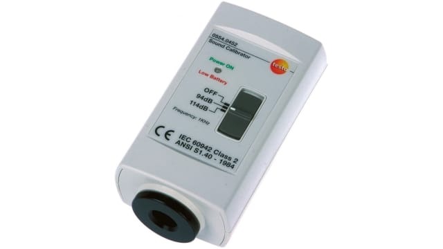 Testo 0554 0452 Sound Level Calibrator, ±0.5 dB Accuracy, 114 dB Output, 1 in Microphone | 0554 0452