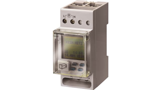 Siemens Digital 7LF4 DIN Rail Time Switch, 1-Channel 230 V ac | 7LF4531-0