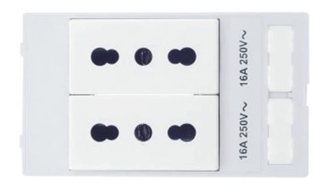 HARTING Italy Mains Connector Grey, 16A, Panel Mount Thermoplastic, 250 V, Screw | 39500010007