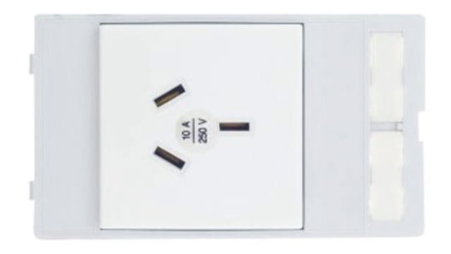 HARTING China, Australia Mains Connector Grey, 10A, Panel Mount Thermoplastic, 250 V, Screw | 39500010009