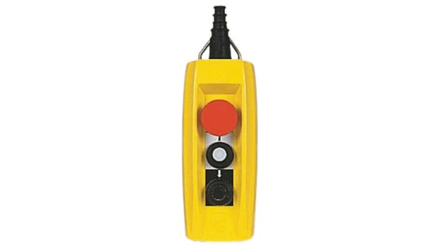 Schneider Electric 3PDT Push Button Pendant Station Yellow Glass Reinforced Polyester | XACB3201