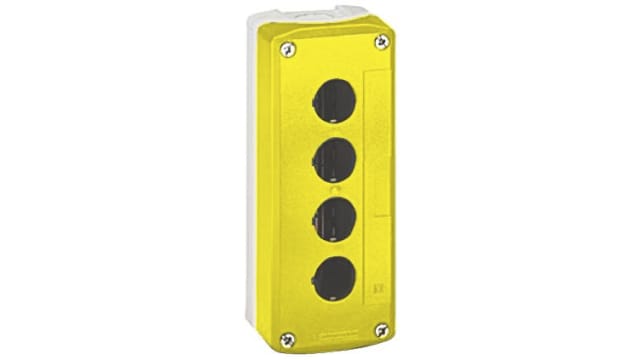Schneider Electric Yellow Plastic Harmony XALK Push Button Enclosure - 5 Hole 22 mm Diameter | XALK05