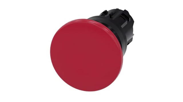 Siemens SIRIUS ACT Series Red Momentary Push Button Head, 22 mm Cutout, IP66, IP67, IP69K | 3SU1000-1BD20-0AA0