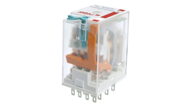 Relpol Plug In Power Relay, 110V ac Coil, 6A Switching Current, 4PDT | R4N-2014-23-5110-WTL