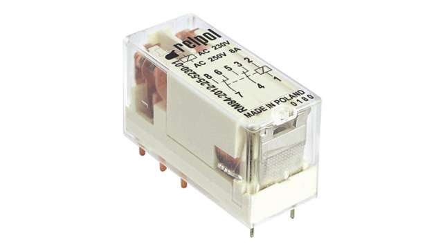 Relpol PCB Mount Power Relay, 24V ac Coil, 8A Switching Current, DPDT | RM84-2012-35-5024