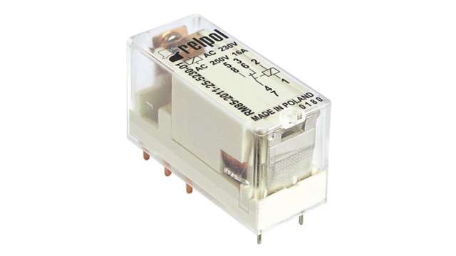 Relpol PCB Mount Power Relay, 12V dc Coil, 16A Switching Current, SPDT | RM85-2011-35-1012