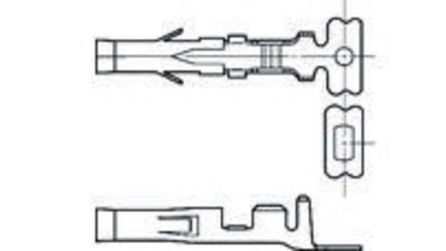 TE Connectivity 0.093 Commercial Series Female Crimp Terminal, 20 AWG Min Crimp, 14 AWG Max | 350415-1