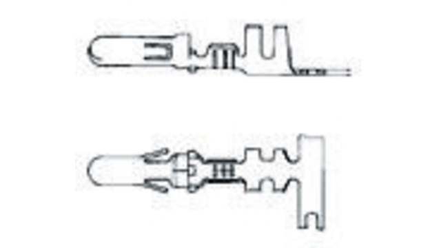 TE Connectivity 0.140 Mate-N-LOK Series Male Crimp Terminal, 20 AWG Min, 14 AWG Max | 925660-1