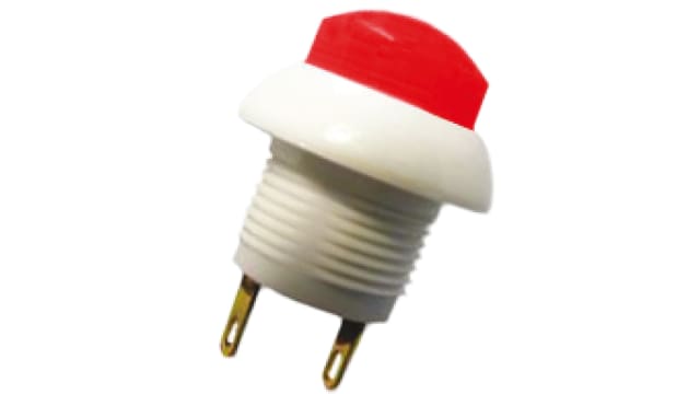 Otto P9 Series Push Button Switch, Momentary, Panel, 12 mm Cutout, DPDT, Red LED, IP64, 28 V dc 115 V ac | P9-213191