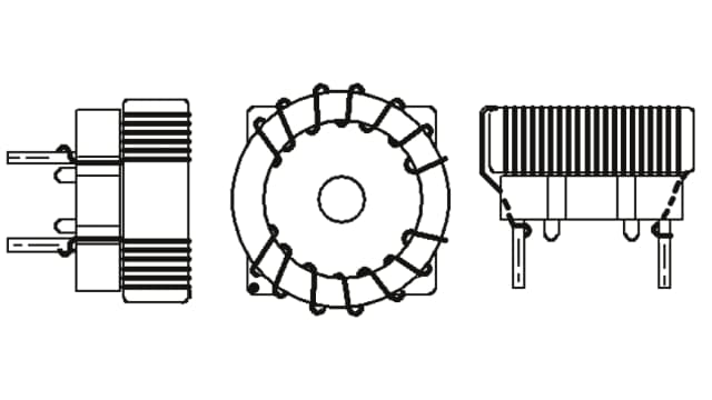TRACOPOWER 1.186 mH 5.8 A Common Mode Choke 24 mΩ 500 V dc | TCK-064