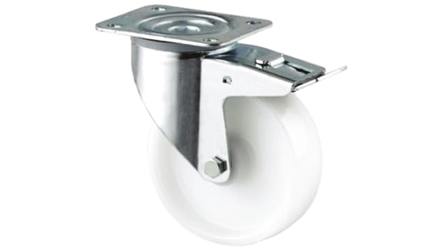 Tente Braked Swivel Castor Wheel, 350kg Capacity, 200mm Wheel | 3477UOR200P63