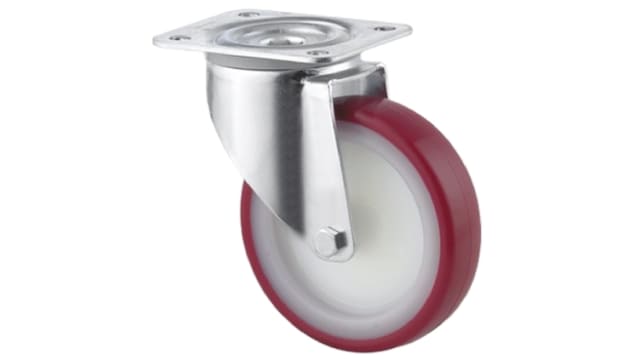 Tente Swivel Castor Wheel, 350kg Capacity, 160mm Wheel | 3470UAR160P63 red