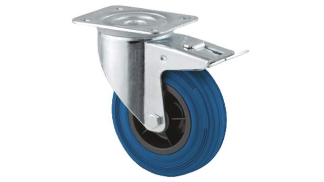 Tente Braked Swivel Castor Wheel, 70kg Capacity, 80mm Wheel | 8477PID080P62
