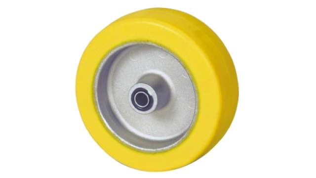 Tente Yellow Silicone Rubber Corrosion Resistant, Self Lubricating Bushing Trolley Wheel, 160 kg | IDG100x35-Ø8