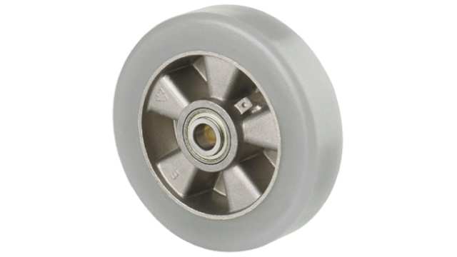 Tente Yellow Polyurethane Corrosion Resistant, Vulcanised Trolley Wheel, 800 kg | ITP250x55-Ø20 flat