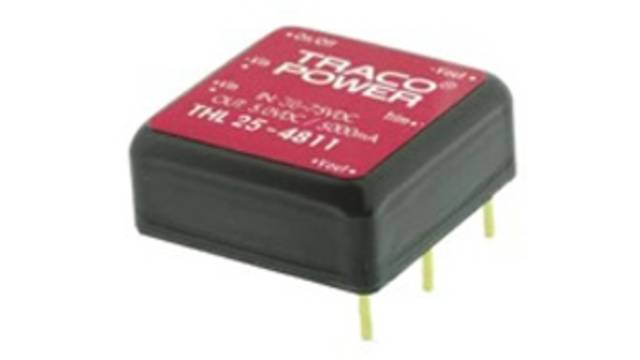 TRACOPOWER THL 25 DC-DC Converter, ±12V dc/ ±1A Output, 18 → 36 V dc Input, 25W, Through Hole, +80°C Max Temp | THL 25-2422