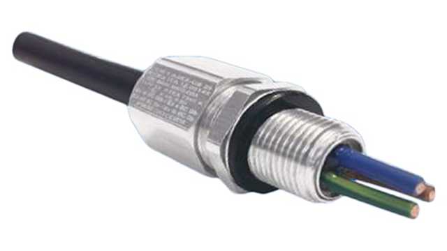 Moflash A2EX-QS Series Brass Nickel Plated Brass Cable Gland, M20 Thread, 11mm min., 15mm max., IP66, IP68 | 50203