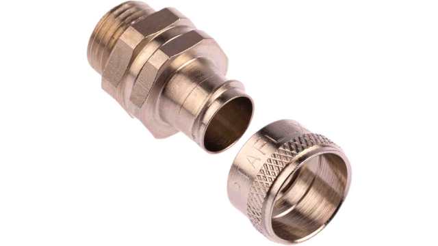 Adaptaflex Nickel, Conduit Fitting, 16 mm Nominal Size, M16, Brass, Silver IP54  rating | 7TCA296020R0095  SP16/M16/B