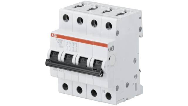 ABB S200 2CDS2531 Miniature Circuit Breaker, 3-Pole, 40 A, Type C, 440 V AC, 110 V DC | 2CDS253103R0404