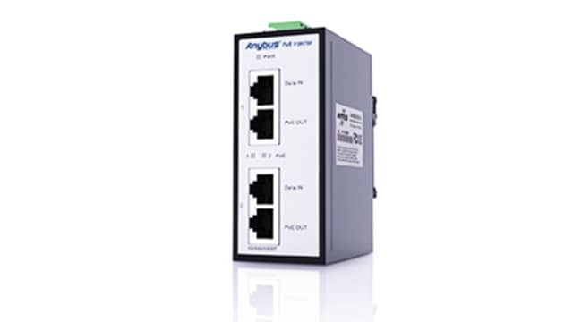 Anybus PoE Injector, 12/57 V Input 30 W, 50 V dc Output, 600 mA | AWB4006-B