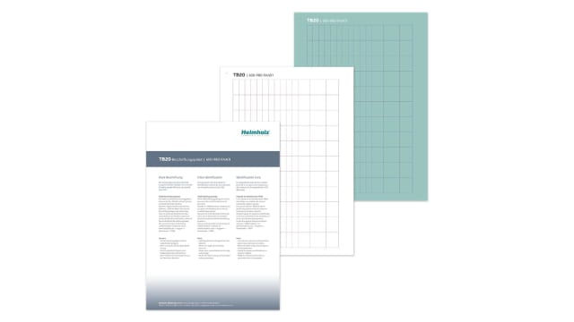 Helmholz GmbH & Co. KG 600-980 Series Labeling Sheet for Use with TB20 Tool Box | 600-980-9AA01