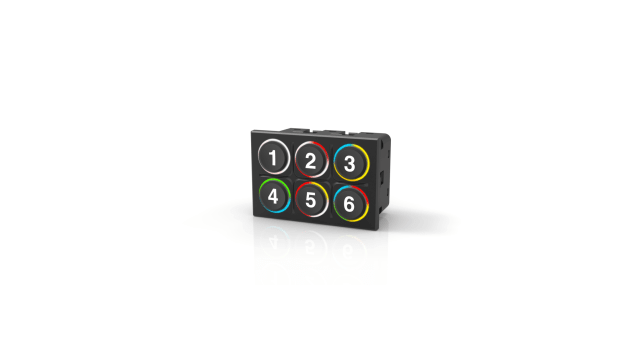 EAO IP5K4 6 Key Illuminated Keypad | K09-01.000005