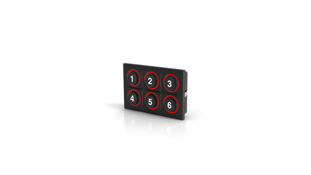 EAO IP6K9K 6 Key Illuminated Keypad | K09-00.000009