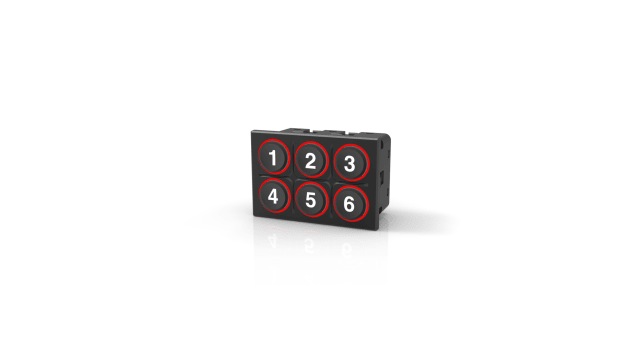 EAO IP5K4 6 Key Illuminated Keypad | K09-01.000001