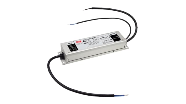 MEAN WELL Constant Voltage+Constant Current LED Driver, 24 V Output, 150 W Output, 65 A Additive Voltage | ELG-150-24B-3Y