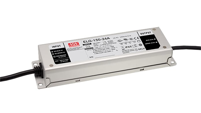 MEAN WELL Constant Voltage+Constant Current LED Driver, 24 V Output, 150 W Output 0 to 10 V dc, 10V PWM Signal or | ELG-150-24